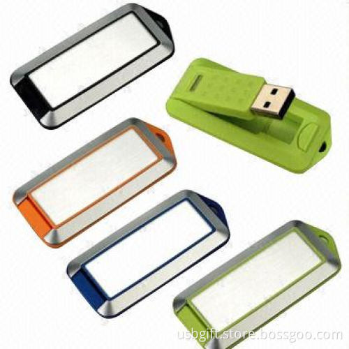 USB disk, 2GB memory capacity, custom logo swivel, promotional gift